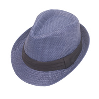 WOVEN NEUTRAL TONE BANDED FEDORA
