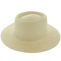 FLOPPY BRIM PAPER BRAID FLAT TOP FEDORA PANAMA HAT - CASUAL HATS