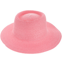 FLOPPY BRIM PAPER BRAID FLAT TOP FEDORA PANAMA HAT - CASUAL HATS