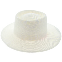 FLOPPY BRIM PAPER BRAID FLAT TOP FEDORA PANAMA HAT - CASUAL HATS