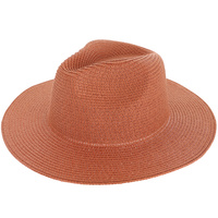 FLOPPY BRIM PAPER BRAID PANAMA FEDORA HAT - CASUAL HATS