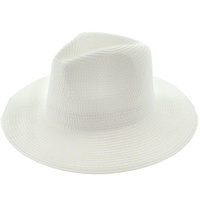 FLOPPY BRIM PAPER BRAID PANAMA FEDORA HAT - CASUAL HATS