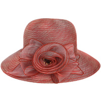 KENTUCKY DERBY SOUTHERN STYLE FLORAL ROSE BUD DRESSY PAPER BRAID HAT