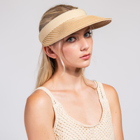 FASHION STRAW WOVEN SUN VISOR HAT