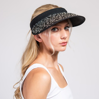 PAPER BRAID DECORATIVE SEQUIN SUN VISOR HAT