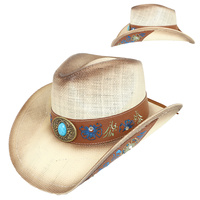 FASHION WESTERN PAPER BRAID COWBOY HAT