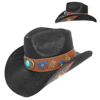 FASHION WESTERN PAPER BRAID COWBOY HAT