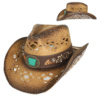 FASHION WESTERN STRAW WOVEN COWBOY HAT