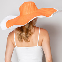 FLOPPY OVERSIZED WIDE BRIM STRAW SUN HAT