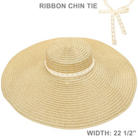 FLOPPY WIDE BRIM PAPER BRAID SUN HAT