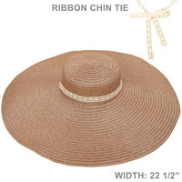 FLOPPY WIDE BRIM PAPER BRAID SUN HAT