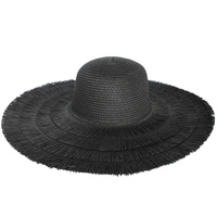 WESTERN WIDE BRIM FRINGE WOVEN SUN HAT