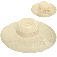 FLOPPY OVERSIZED WIDE BRIM STRAW SUN HAT