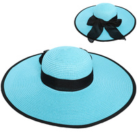 FLOPPY OVERSIZED WIDE BRIM STRAW SUN HAT