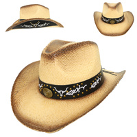 FASHION WESTERN STRAW WOVEN COWBOY HAT