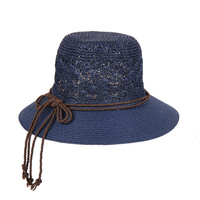 NAVY MEDIUM SPRING HAT  WITH BOW TIE