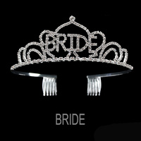 S/CL RHINESTONE BRIDE CROWN