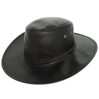 WESTERN LEATHER COWBOY HAT