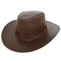 WESTERN LEATHER COWBOY HAT