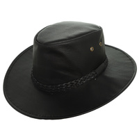 WESTERN LEATHER COWBOY HAT