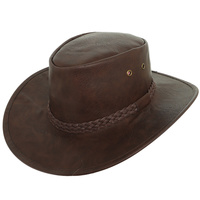 WESTERN LEATHER COWBOY HAT