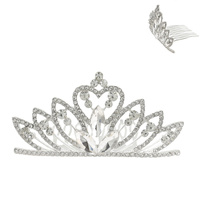 SWEETHEART GEMSTONE CRYSTAL RHINESTONE TIARA