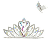 SWEETHEART GEMSTONE CRYSTAL RHINESTONE TIARA