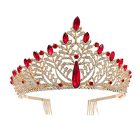 CRYSTAL RHINESTONE PETAL CUT GEMSTONE VINE TIARA CROWN WITH COMB