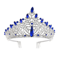 CRYSTAL RHINESTONE PETAL CUT GEMSTONE VINE TIARA CROWN WITH COMB