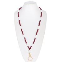 GAME DAY TEAM COLORS BEADED BADGE ID LANYARD