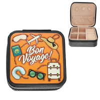 FASHION BON VOYAGE TOOLED LEATHER JEWELRY BOX