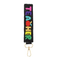 TEACHER THEME WRISTLET KEYCHAIN