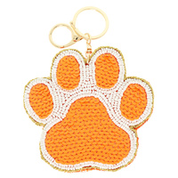 GAMEDAY PAW SEQUINS KEYCHAIN