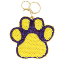 GAMEDAY PAW SEQUINS KEYCHAIN