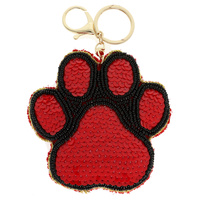 GAMEDAY PAW SEQUINS KEYCHAIN