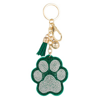 GAMEDAY RHINESTONE PAVE PAW PRINT KEYCHAIN