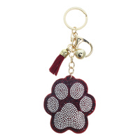 GAMEDAY RHINESTONE PAVE PAW PRINT KEYCHAIN