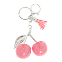 PINK CHERRY KEYCHAIN
