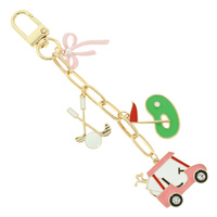GOLF THEME BAG CHARM CHAIN