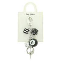 LAS VEGAS THEME BAG CHARM KEYCHAIN