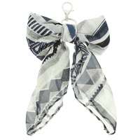 ROSE BLOOM SCARF BOW BAG CHARM KEYCHAIN