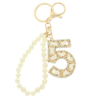 NUMBER FIVE BAG CHARM KEYCHAIN