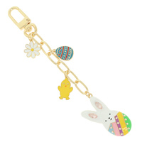 EASTER BUNNY EGG BAG CHARM KEYCHAIN