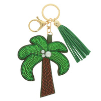 PALM TREE BAG CHARM KEYCHAIN