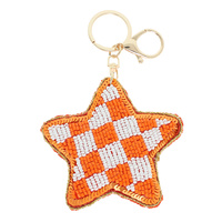 GAMEDAY CHECKER STAR KEYCHAIN