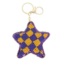 GAMEDAY CHECKER STAR KEYCHAIN
