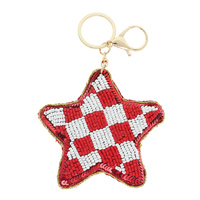 GAMEDAY CHECKER STAR KEYCHAIN