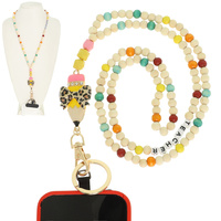 LEOPARD PENCIL TEACHER LANYARD