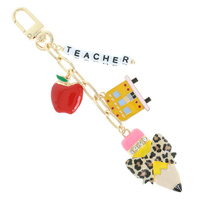 SCHOOL BUS TEACHER KEYCHAIN BAG CHARM