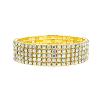 5 LINE RHINESTONE STRETCH BR